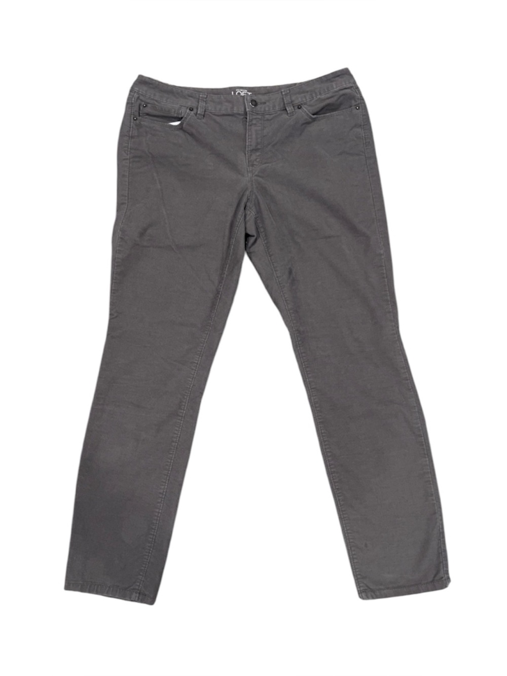 Women’s gray corduroy pants Ann Taylor Loft Modern Skinny Size 12.